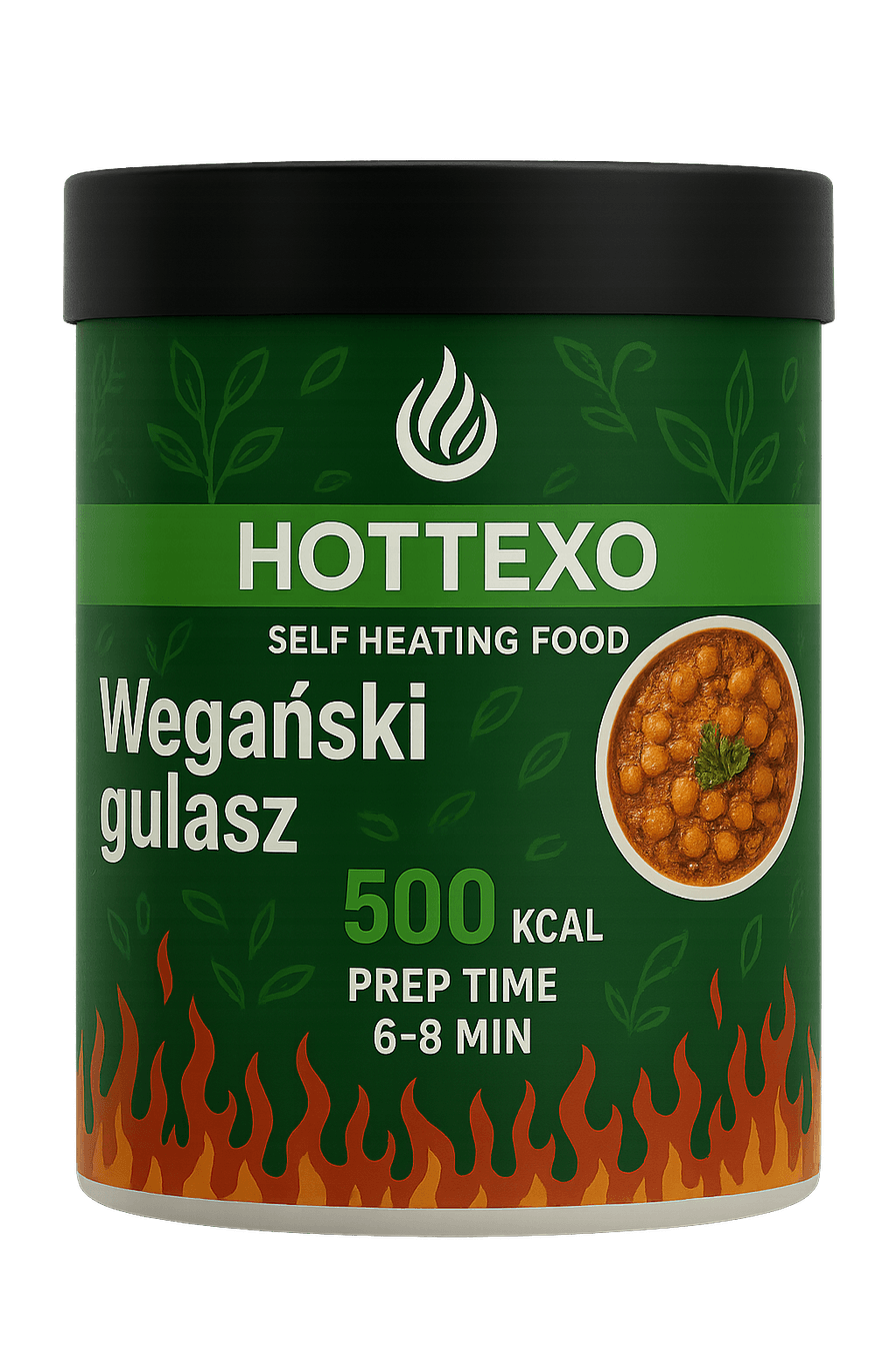 Wegański gulasz z ciecierzycy samopodgrzewający się